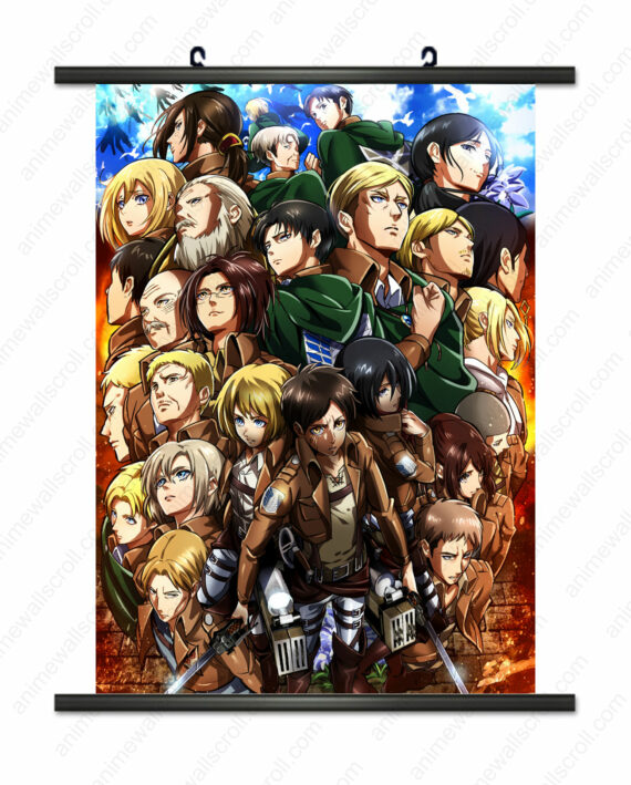 Attack On Titan Wall Scroll Ver