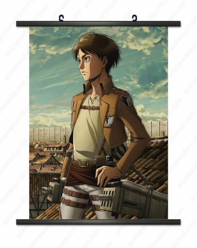 Eren Jaeger Attack On Titan Wall Scroll